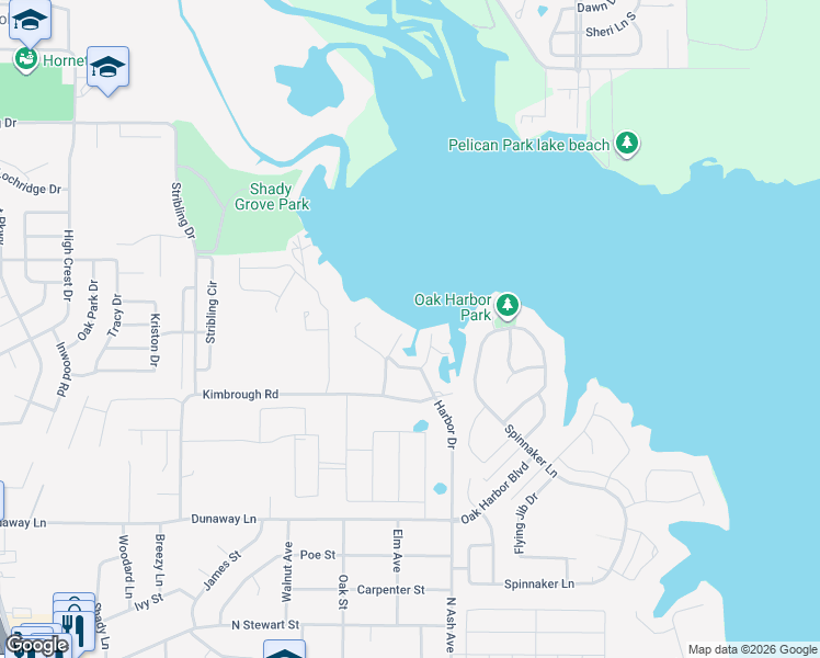 map of restaurants, bars, coffee shops, grocery stores, and more near 692 Harbor Drive in Azle