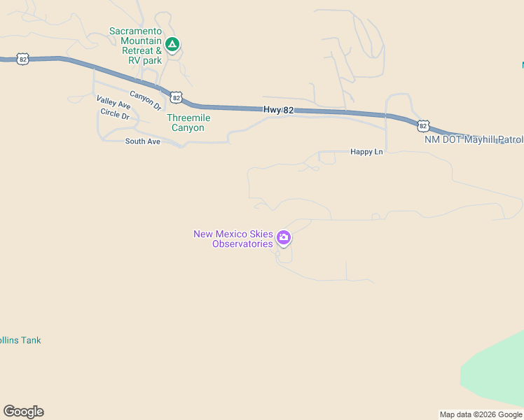 map of restaurants, bars, coffee shops, grocery stores, and more near 33 Joy Road in Mayhill