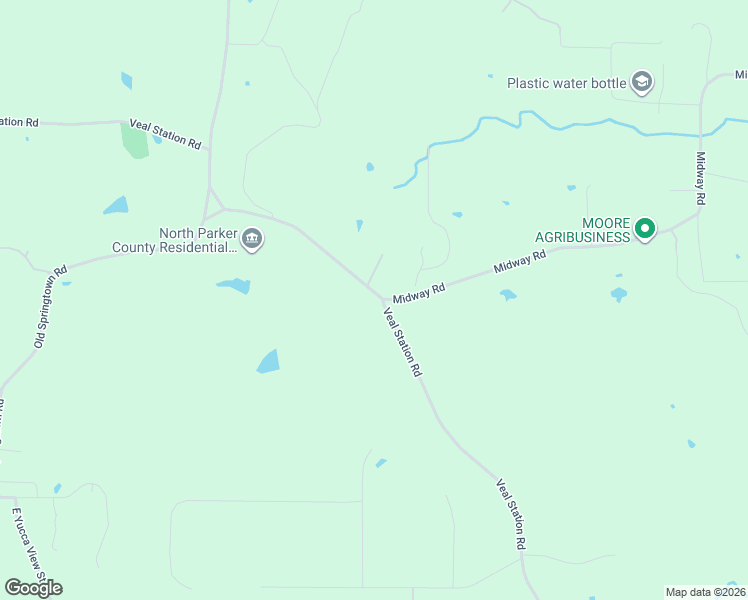 map of restaurants, bars, coffee shops, grocery stores, and more near 3483 Veal Station Road in Weatherford
