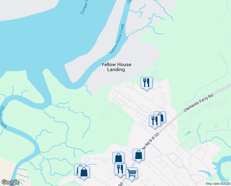 map of restaurants, bars, coffee shops, grocery stores, and more near 507 Spring Hollow Drive in Charleston