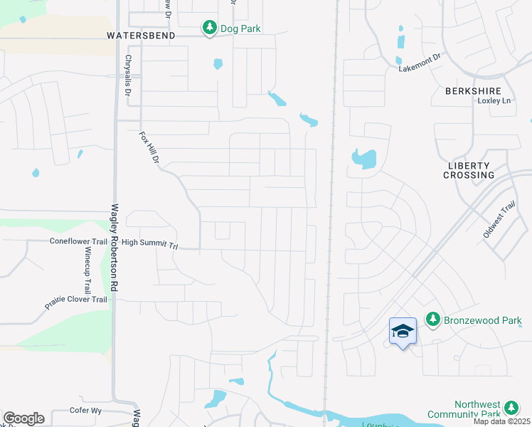 map of restaurants, bars, coffee shops, grocery stores, and more near 336 Foxhunter Street in Fort Worth