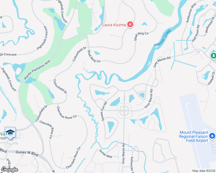 map of restaurants, bars, coffee shops, grocery stores, and more near 3544 Henrietta Hartford Road in Mount Pleasant