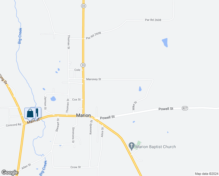 map of restaurants, bars, coffee shops, grocery stores, and more near 177-254 Maroney Street in Marion