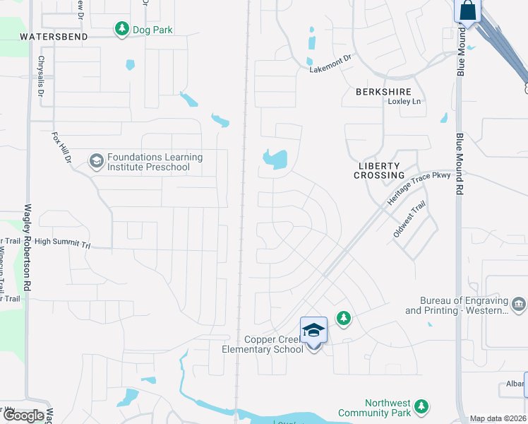 map of restaurants, bars, coffee shops, grocery stores, and more near 9357 Flying Eagle Lane in Fort Worth