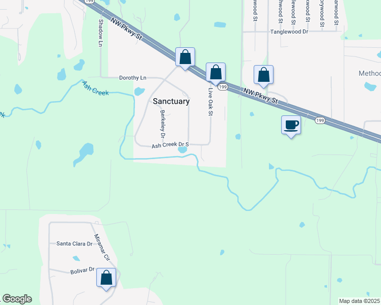 map of restaurants, bars, coffee shops, grocery stores, and more near 1917 Ash Creek Dr S in Azle