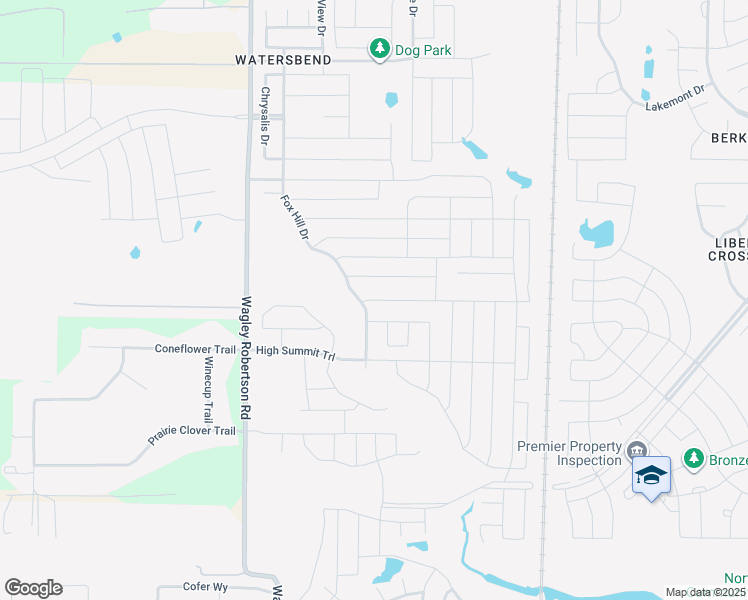 map of restaurants, bars, coffee shops, grocery stores, and more near 520 Foxhunter Street in Fort Worth