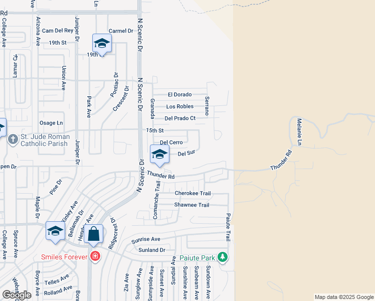 map of restaurants, bars, coffee shops, grocery stores, and more near 3016 Del Cerro in Alamogordo