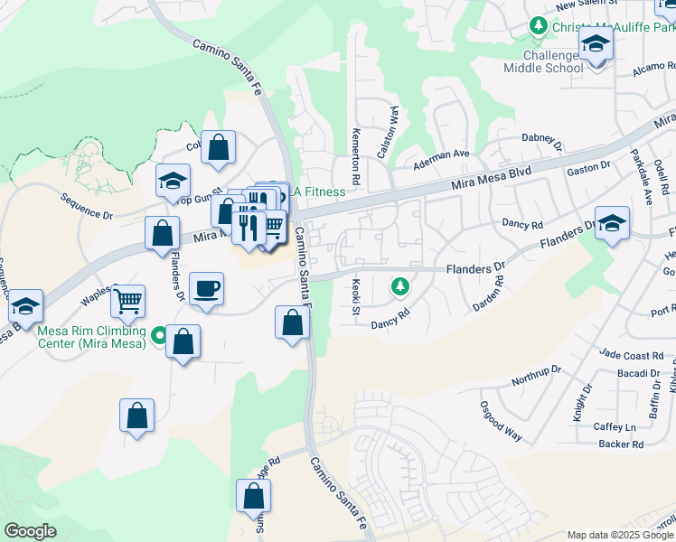 map of restaurants, bars, coffee shops, grocery stores, and more near 10318 Caminito Alvarez in San Diego