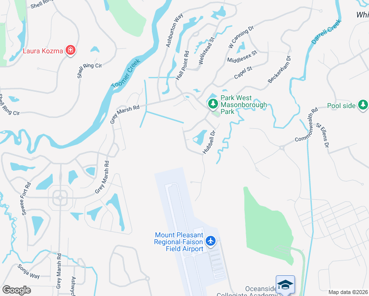 map of restaurants, bars, coffee shops, grocery stores, and more near 3252 Beaconsfield Road in Mount Pleasant