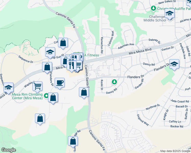 map of restaurants, bars, coffee shops, grocery stores, and more near 10318 Caminito Alvarez in San Diego