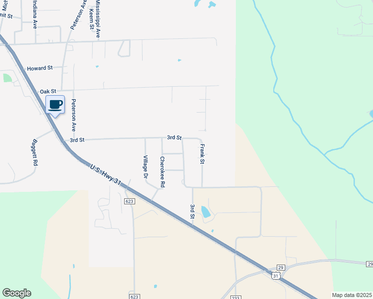 map of restaurants, bars, coffee shops, grocery stores, and more near 735 3rd Street in Thorsby