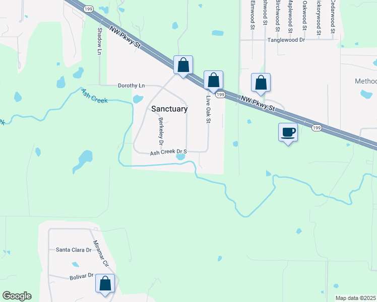 map of restaurants, bars, coffee shops, grocery stores, and more near 1917 Ash Creek Drive South in Azle