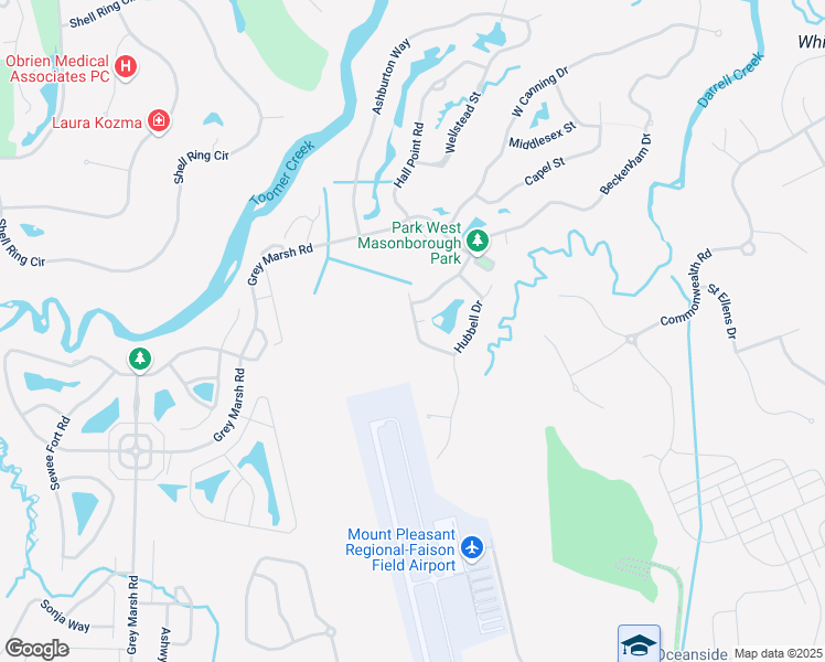 map of restaurants, bars, coffee shops, grocery stores, and more near 3237 Beaconsfield Road in Mount Pleasant