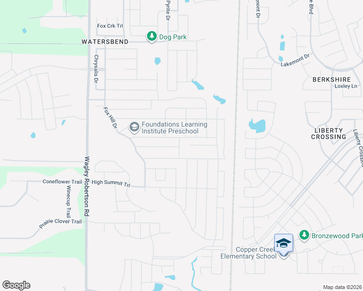 map of restaurants, bars, coffee shops, grocery stores, and more near 336 Foxhunter Street in Fort Worth