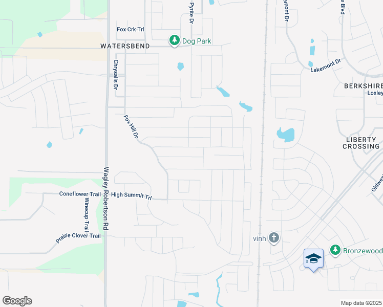 map of restaurants, bars, coffee shops, grocery stores, and more near 416 Crown Oaks Drive in Fort Worth