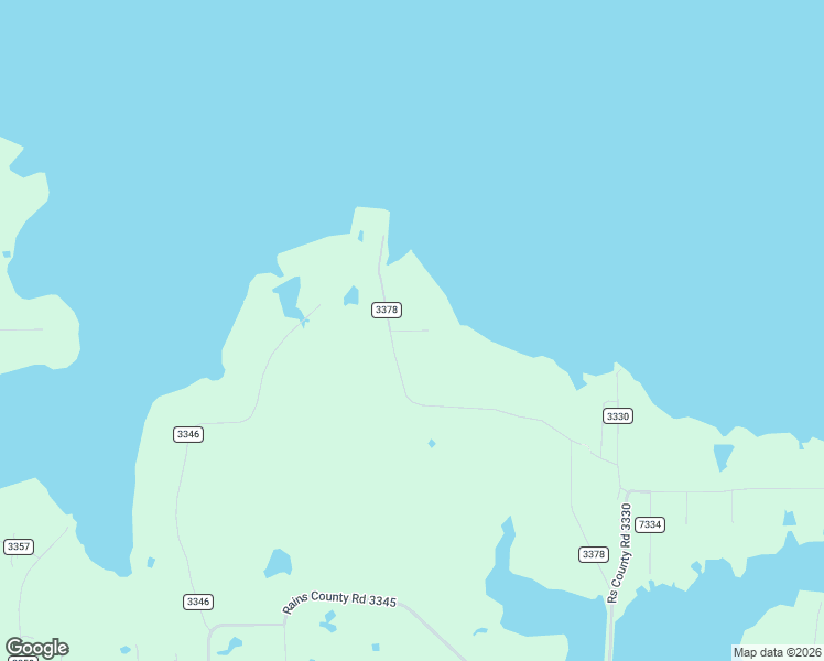 map of restaurants, bars, coffee shops, grocery stores, and more near County Road 3379 in Rains County