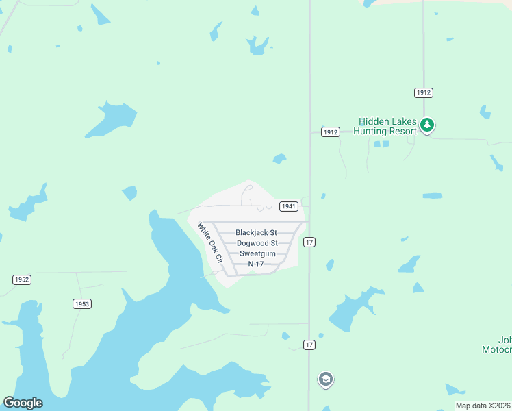 map of restaurants, bars, coffee shops, grocery stores, and more near County Road 1941 in Yantis