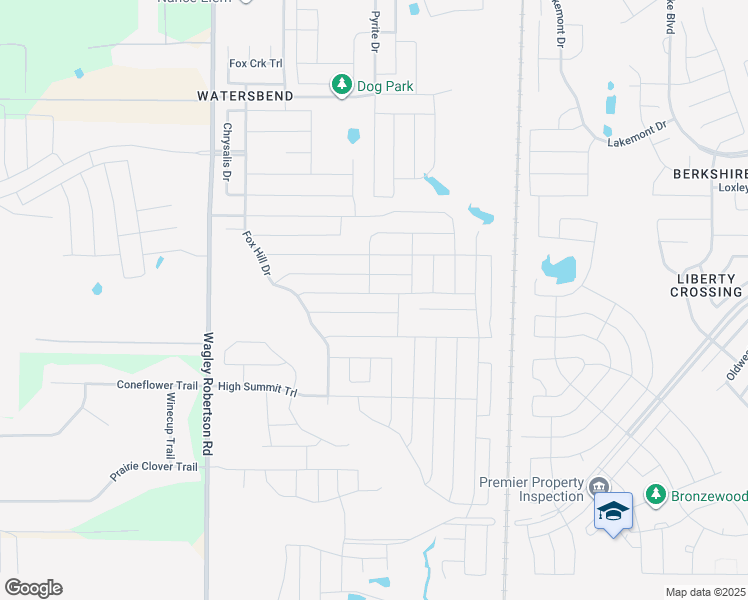 map of restaurants, bars, coffee shops, grocery stores, and more near 417 Braewick Drive in Fort Worth