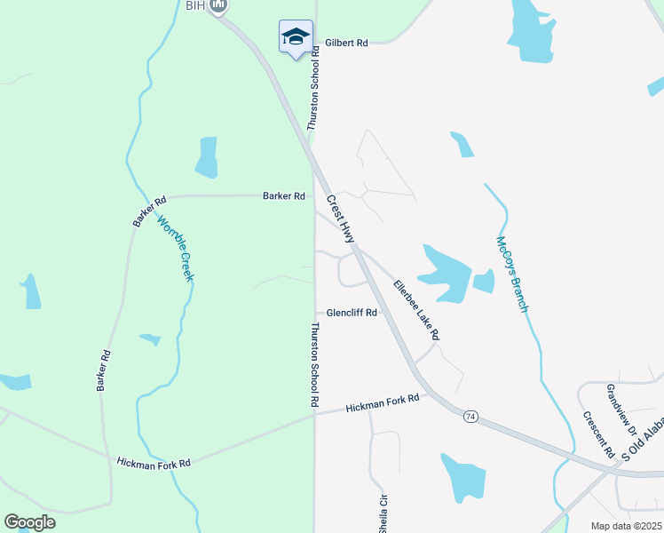 map of restaurants, bars, coffee shops, grocery stores, and more near 185 Oak Forest Drive in Thomaston