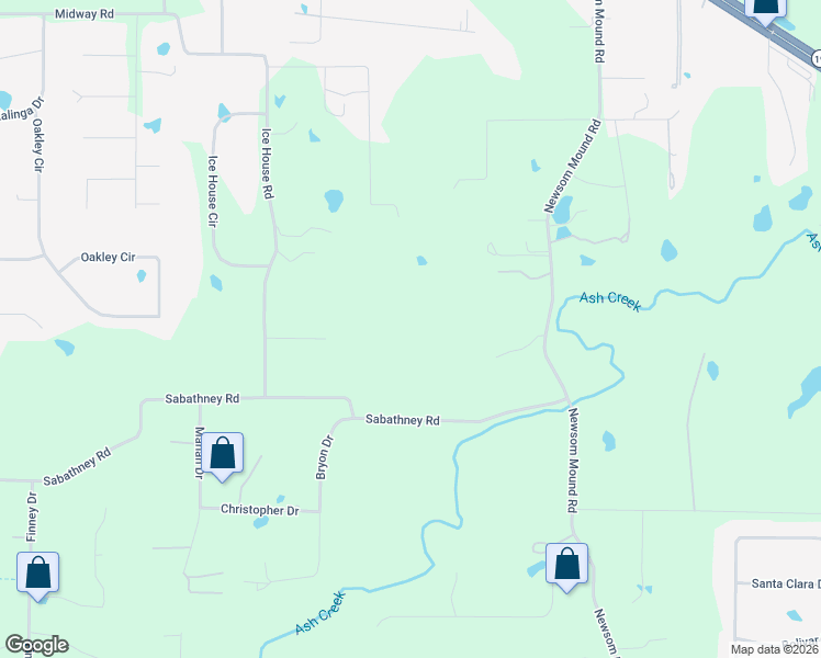 map of restaurants, bars, coffee shops, grocery stores, and more near 6804 Anns Lane in Weatherford