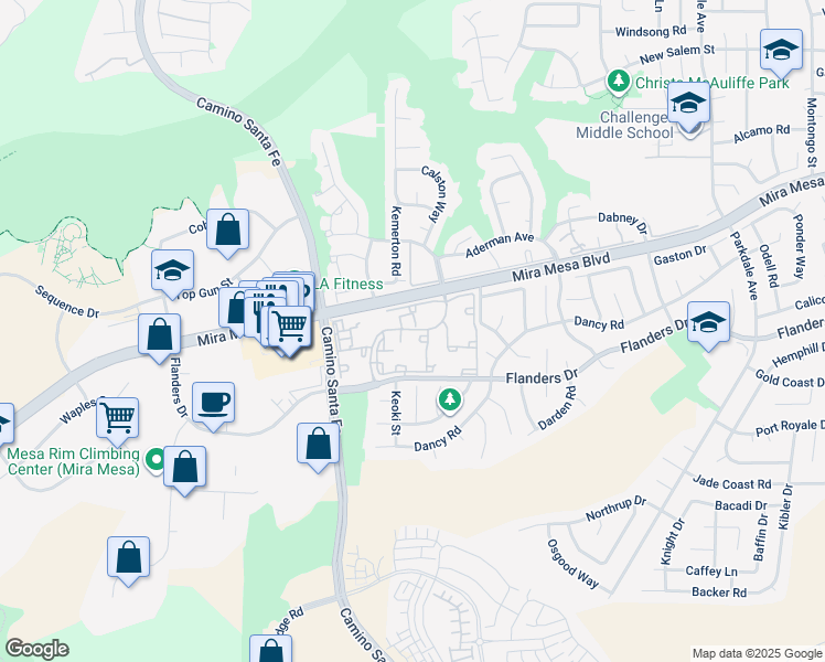 map of restaurants, bars, coffee shops, grocery stores, and more near 11102 Caminito Alvarez in San Diego