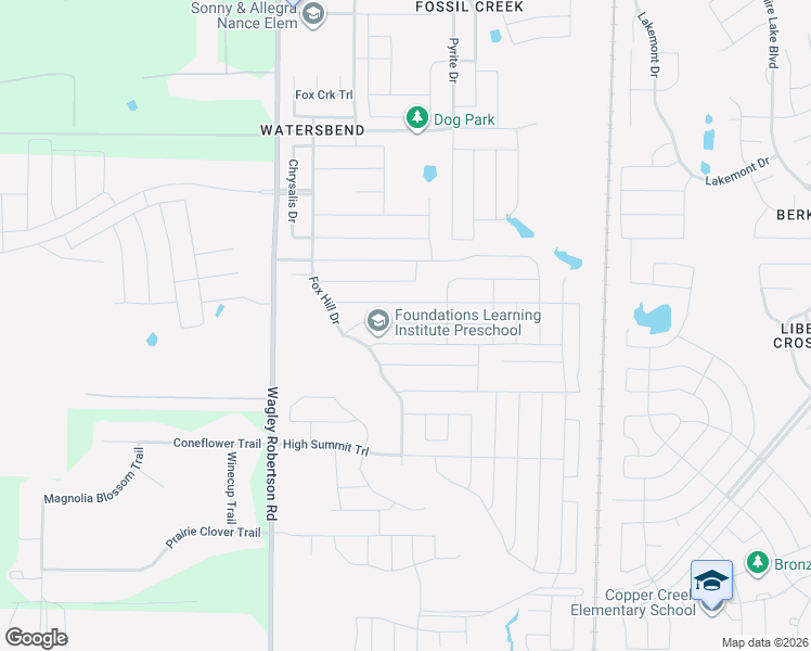 map of restaurants, bars, coffee shops, grocery stores, and more near 529 Foxcraft Drive in Fort Worth