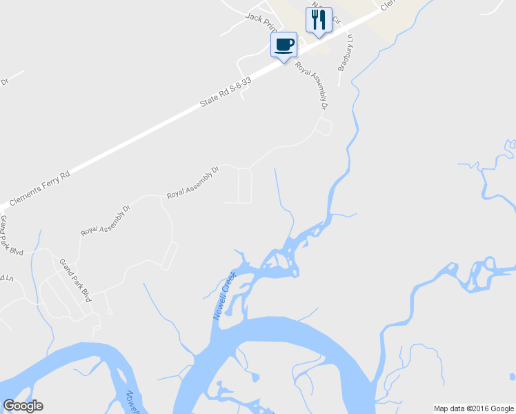 map of restaurants, bars, coffee shops, grocery stores, and more near 547 Little Barley Ln in Charleston