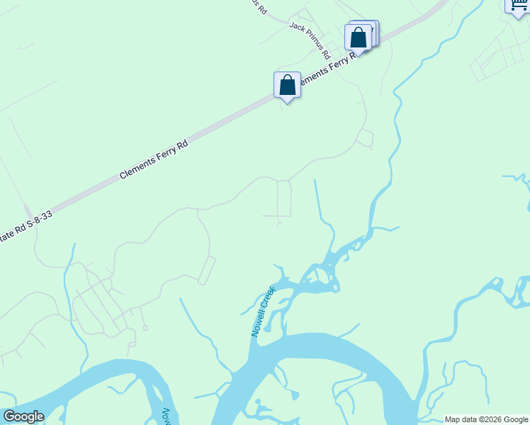 map of restaurants, bars, coffee shops, grocery stores, and more near 517 Little Barley Lane in Charleston