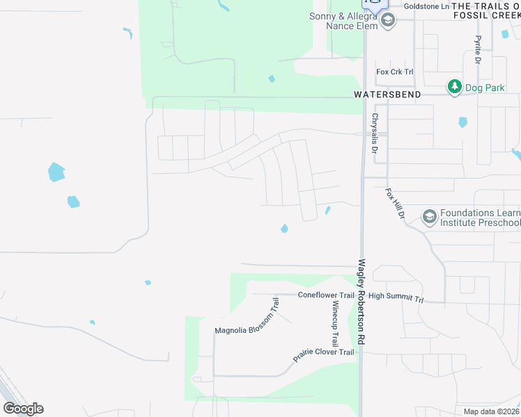 map of restaurants, bars, coffee shops, grocery stores, and more near 9901 Wagley Robertson Road in Fort Worth