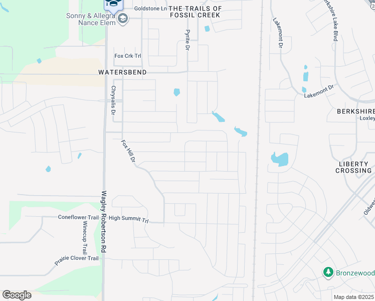 map of restaurants, bars, coffee shops, grocery stores, and more near 9604 Ember Lane in Fort Worth