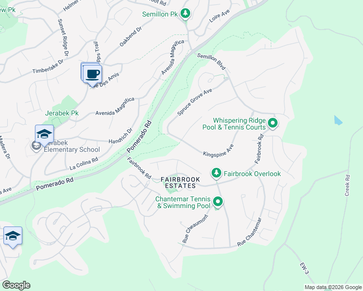 map of restaurants, bars, coffee shops, grocery stores, and more near 12325 Kingspine Avenue in San Diego