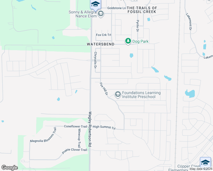map of restaurants, bars, coffee shops, grocery stores, and more near 633 Cranbrook Drive in Fort Worth