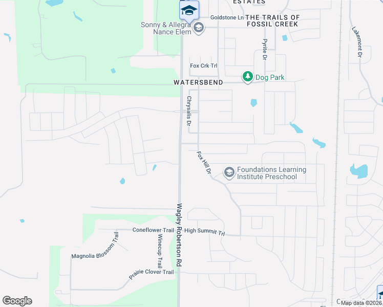map of restaurants, bars, coffee shops, grocery stores, and more near 705 Calender Court in Fort Worth