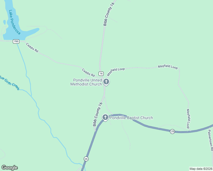 map of restaurants, bars, coffee shops, grocery stores, and more near 238 Bibb County 16 in Brent