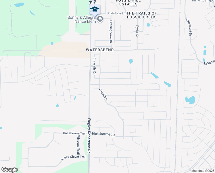 map of restaurants, bars, coffee shops, grocery stores, and more near 629 Bent Oak Drive in Fort Worth