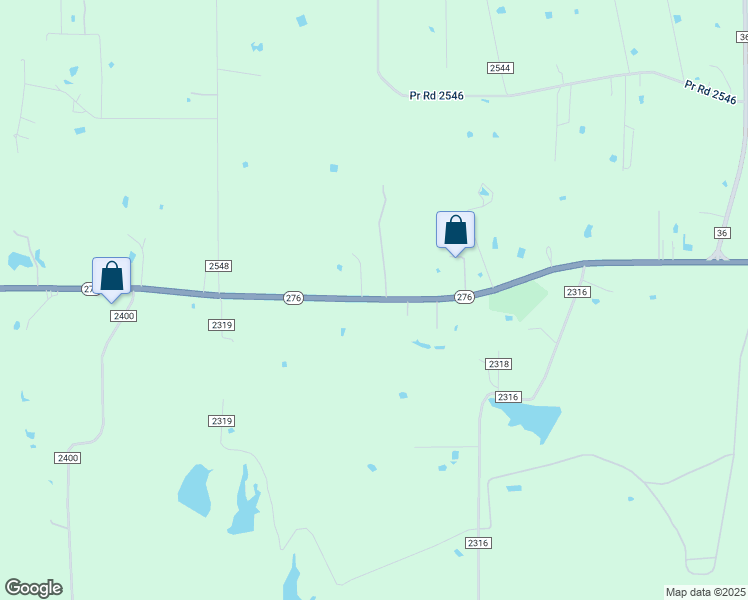 map of restaurants, bars, coffee shops, grocery stores, and more near Jackson Lane in Quinlan
