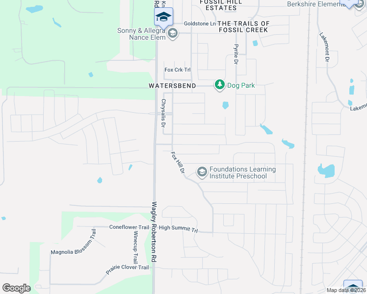 map of restaurants, bars, coffee shops, grocery stores, and more near 632 Bent Oak Drive in Fort Worth