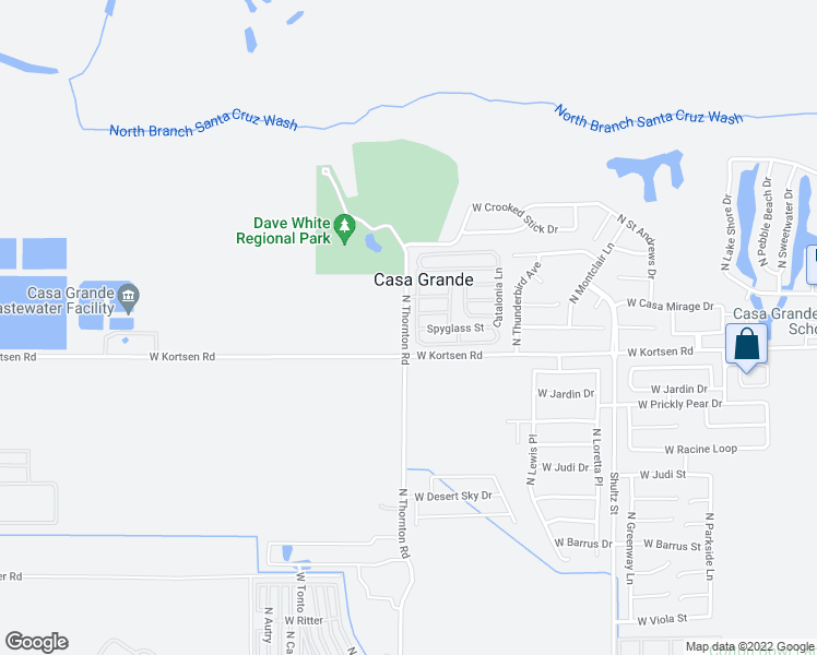 map of restaurants, bars, coffee shops, grocery stores, and more near 2000-2056 N Thornton Rd in Casa Grande