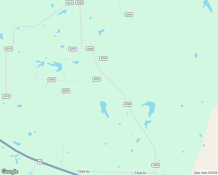 map of restaurants, bars, coffee shops, grocery stores, and more near County Road 4250 in Emory