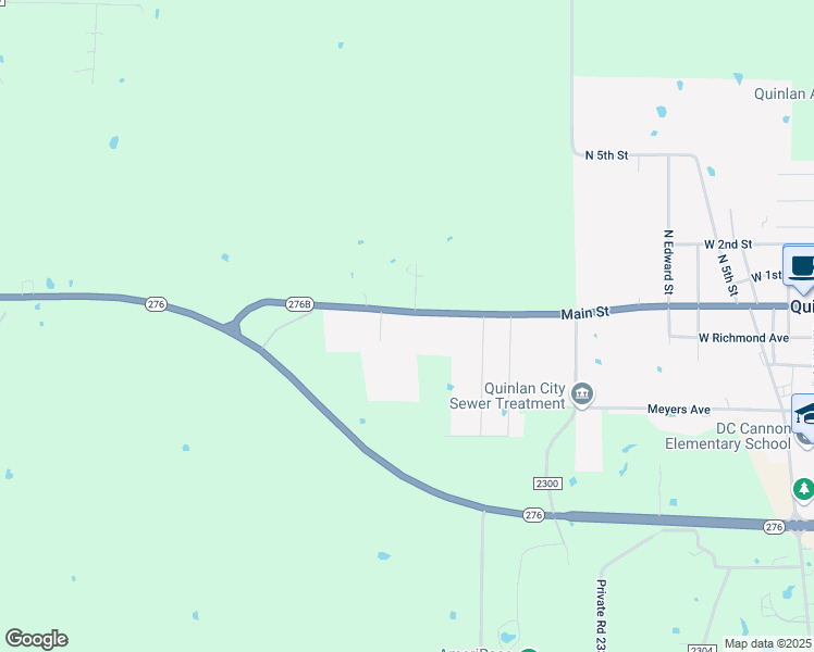 map of restaurants, bars, coffee shops, grocery stores, and more near 2316 Farm to Market Road 35 in Quinlan