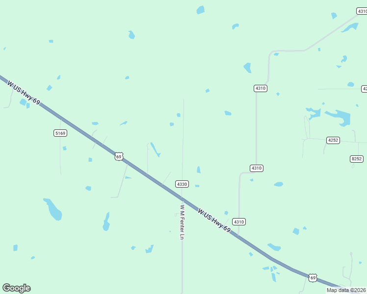 map of restaurants, bars, coffee shops, grocery stores, and more near County Road 4330 in Point