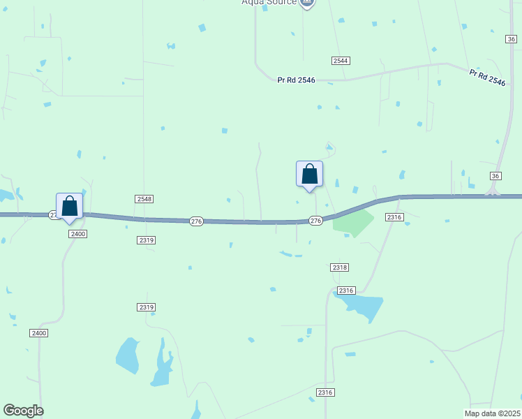 map of restaurants, bars, coffee shops, grocery stores, and more near Jackson Lane in Quinlan