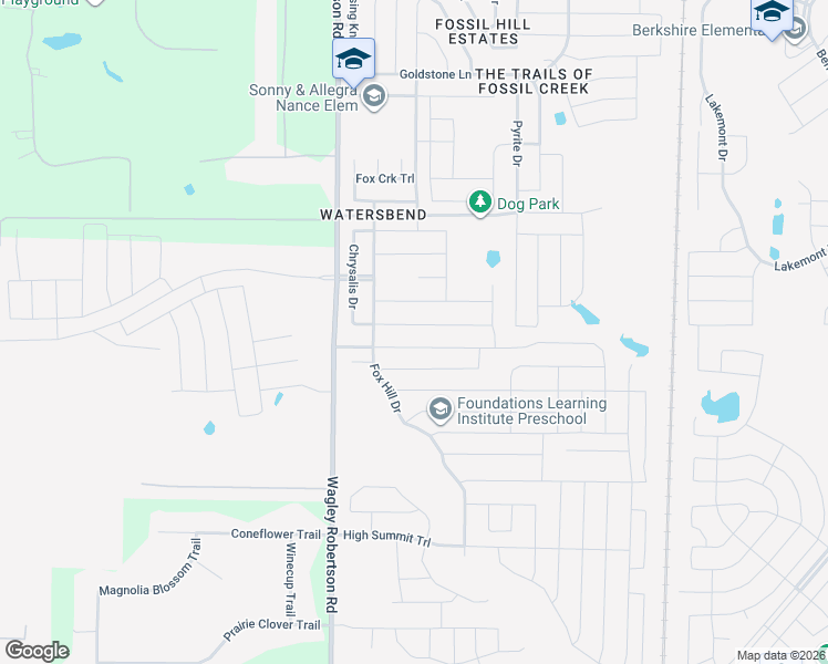 map of restaurants, bars, coffee shops, grocery stores, and more near 632 Bent Oak Drive in Fort Worth