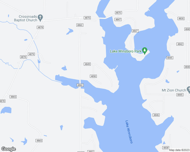 map of restaurants, bars, coffee shops, grocery stores, and more near 197 County Road 4850 in Winnsboro
