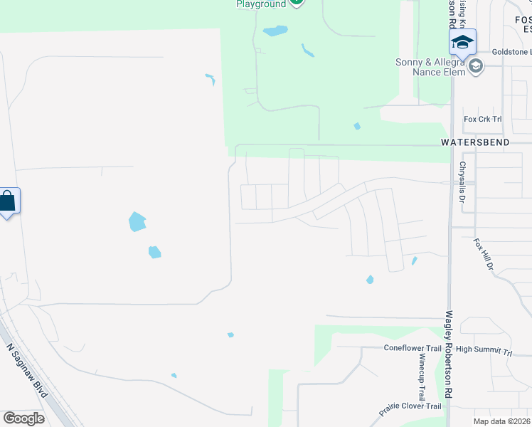 map of restaurants, bars, coffee shops, grocery stores, and more near 9901 Wagley Robertson Road in Fort Worth