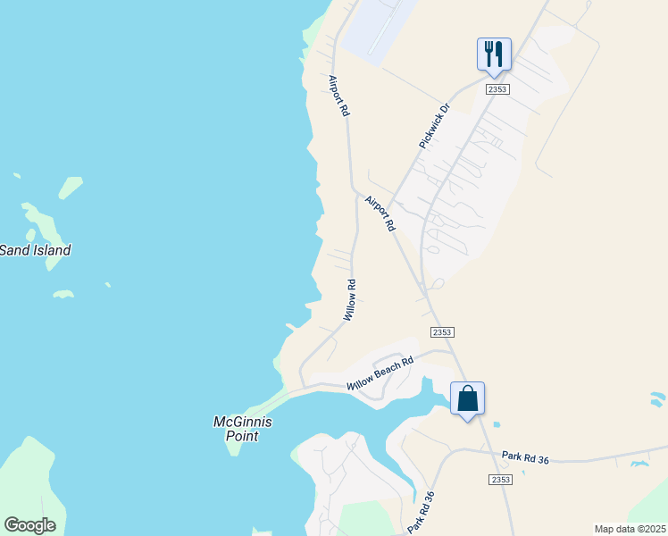 map of restaurants, bars, coffee shops, grocery stores, and more near 1163 Willow Road in Graford