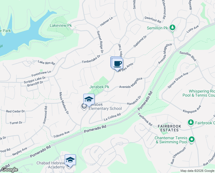 map of restaurants, bars, coffee shops, grocery stores, and more near 10297 Scripps Trail in San Diego