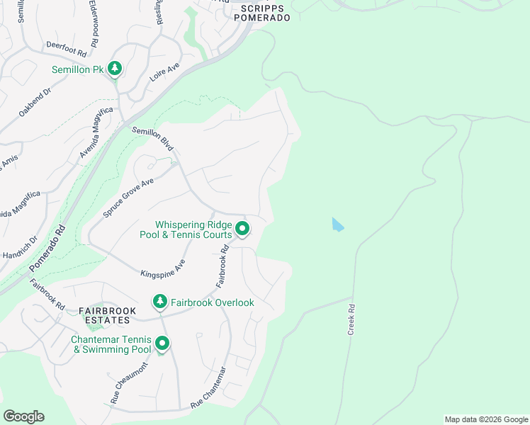map of restaurants, bars, coffee shops, grocery stores, and more near 10633 Birch Bluff Ave in San Diego