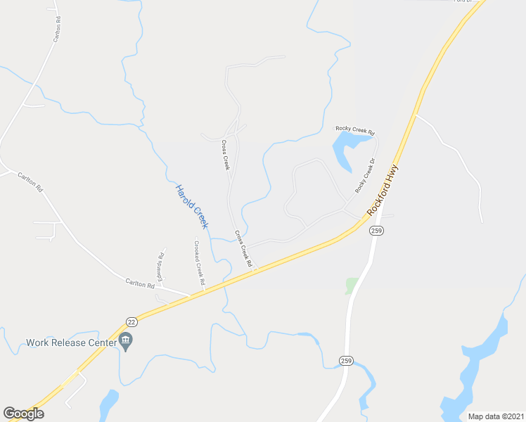 map of restaurants, bars, coffee shops, grocery stores, and more near 101 Winding Creek Road in Alexander City