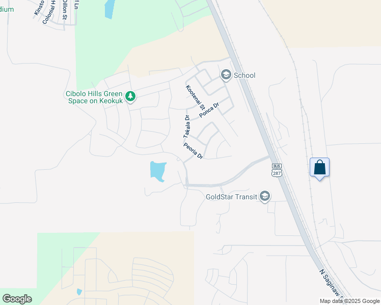 map of restaurants, bars, coffee shops, grocery stores, and more near 2517 Peoria Drive in Fort Worth